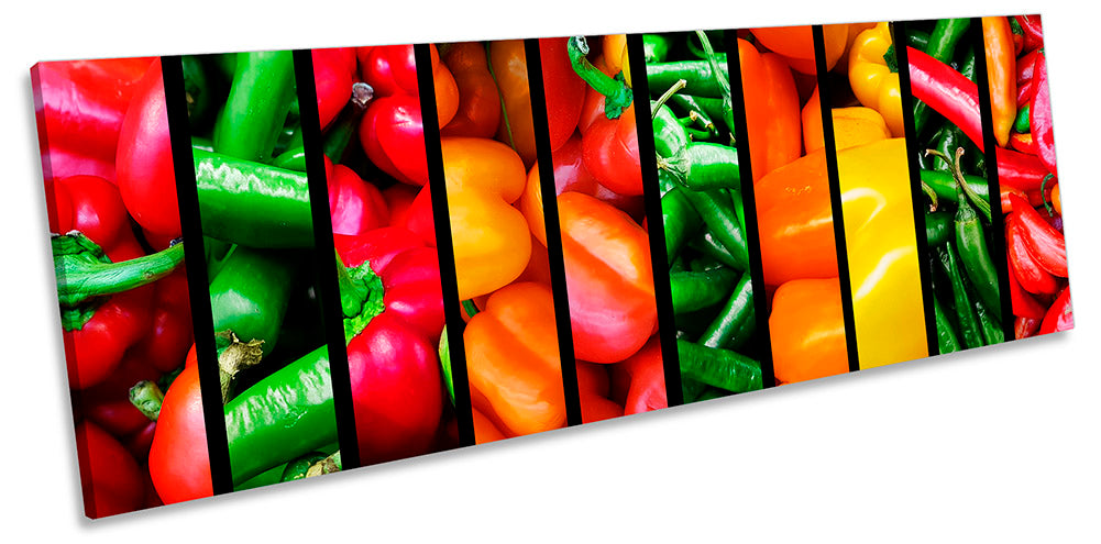 Chilli Pepper Food Collage Multi-Coloured