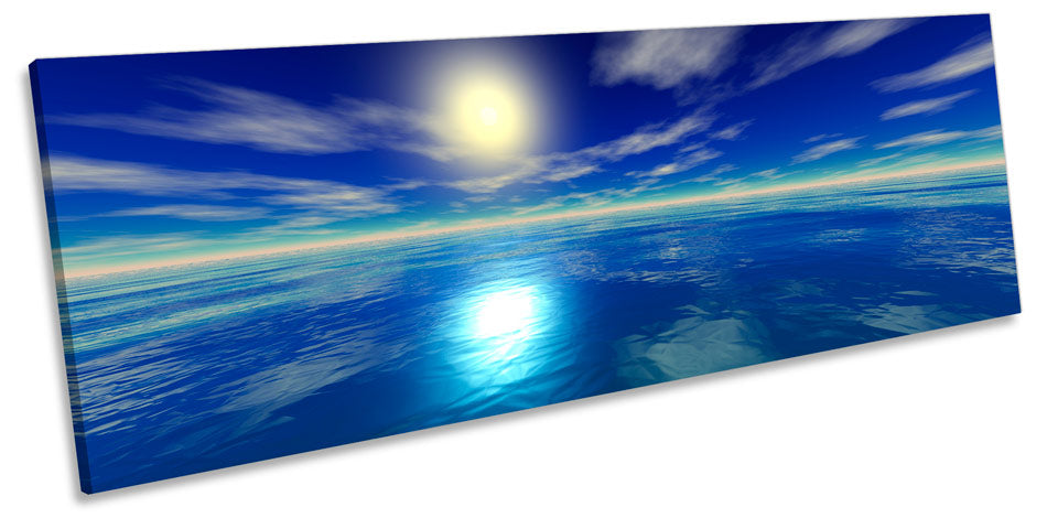 Blue Digital Sunset Seascape