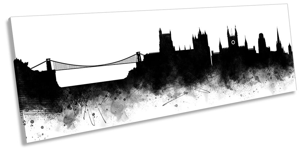 Bristol Abstract City Skyline Black