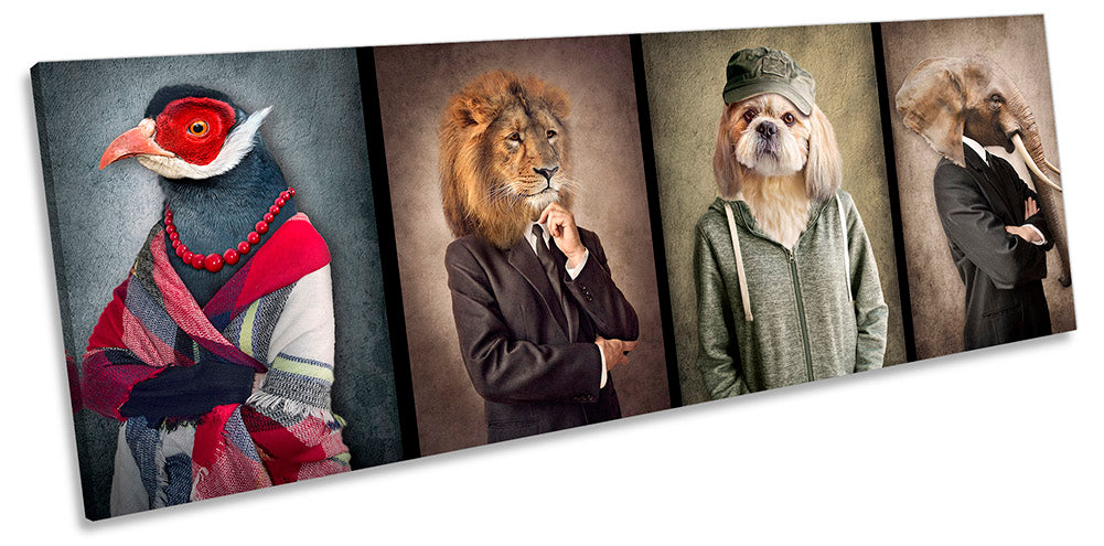 Funny Animal Hipsters Multi-Coloured