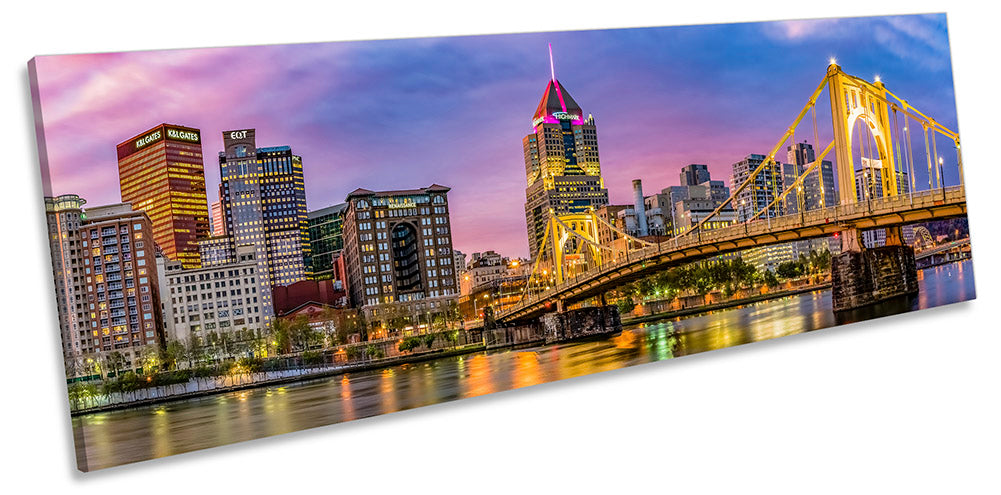 Pittsburgh City Skyline Sunset Multi-Coloured