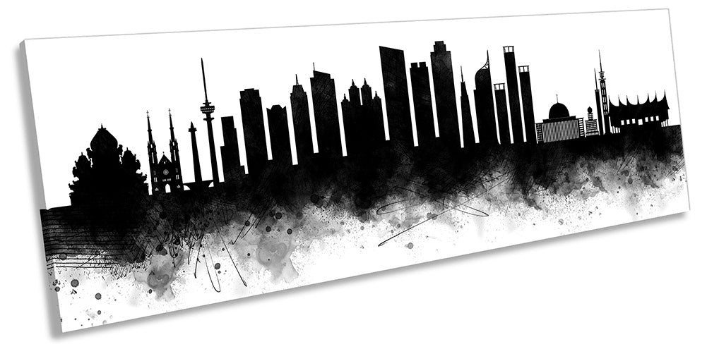 Jakarta Abstract City Skyline Black