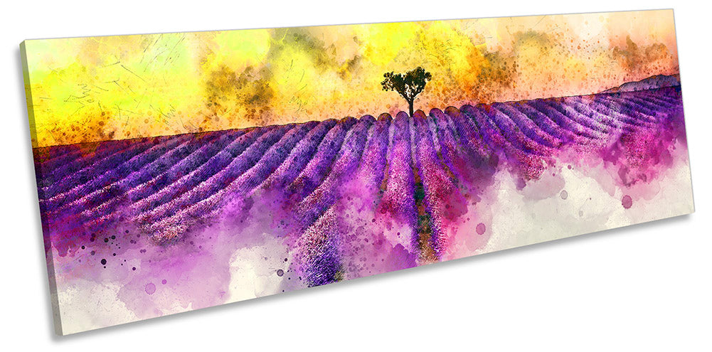 Lavender Tree Sunset Abstract Purple