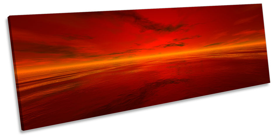 Red Sunset Digital Ocean