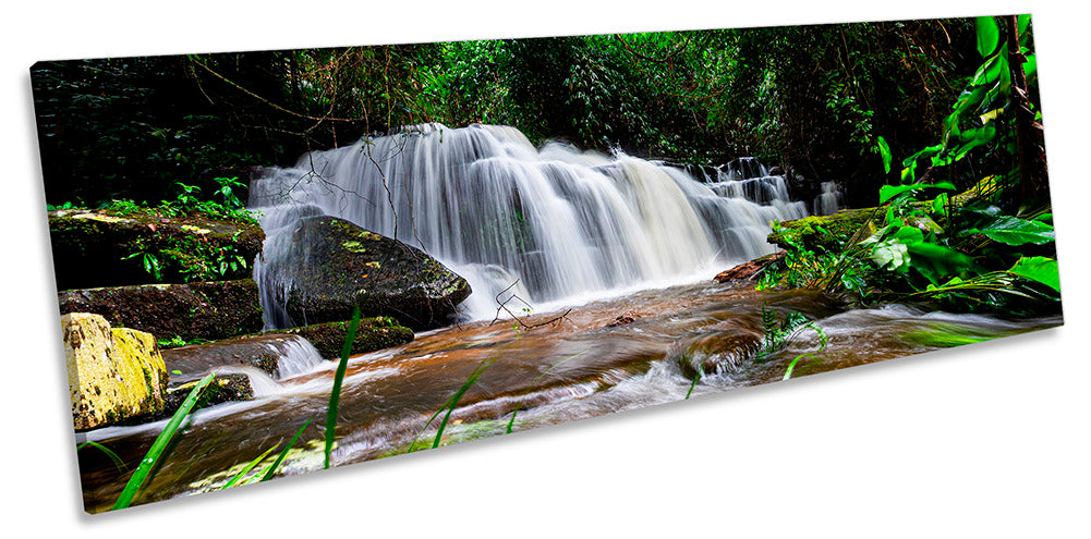 Beautiful Tropical Waterfall Green