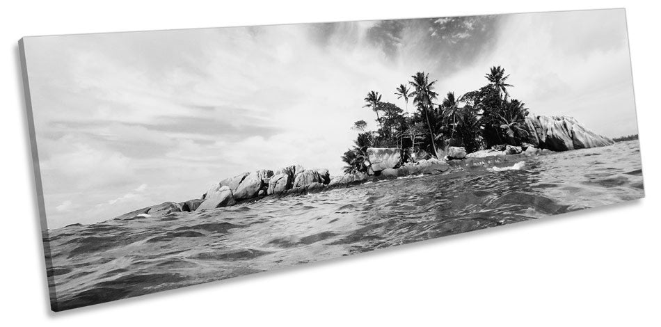 Desert Island Beach Seascape B&W