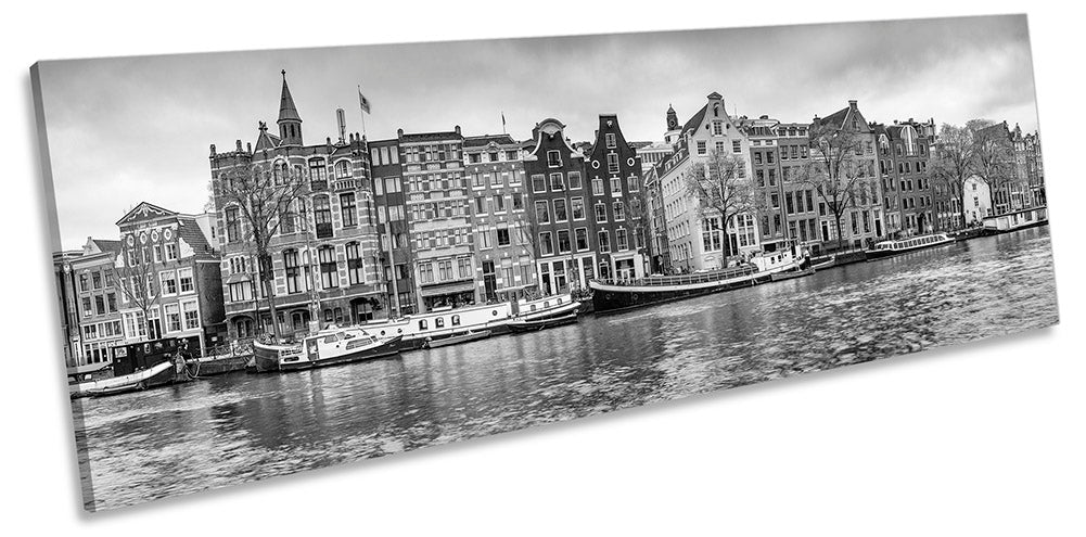 Amsterdam City Canal Black & White