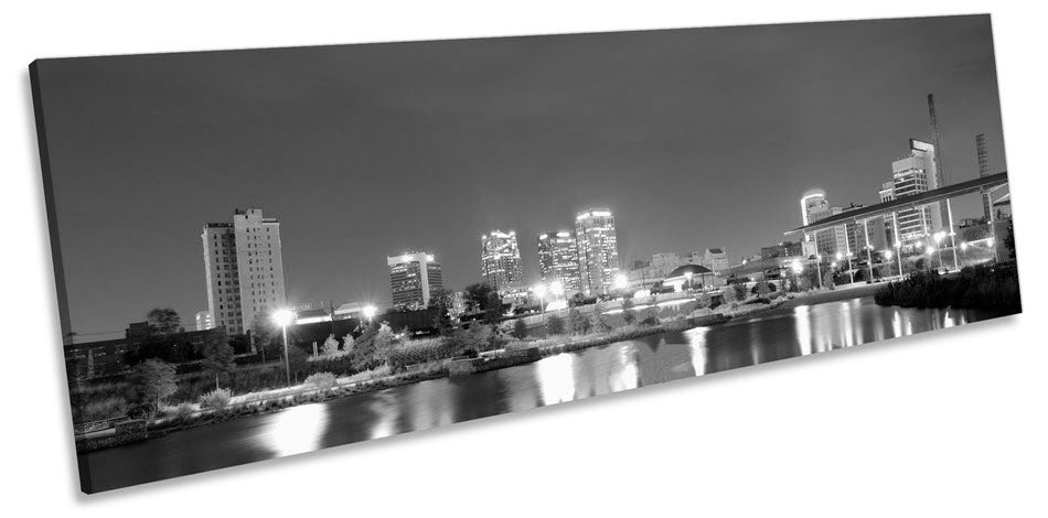 Birmingham Alabama City Skyline B&W