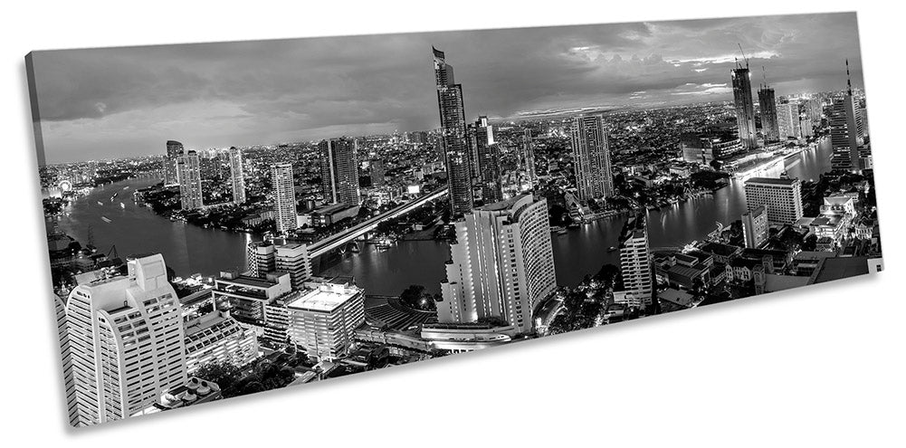 Bangkok City Night Black & White