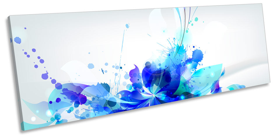 Blue Floral Splash Abstract