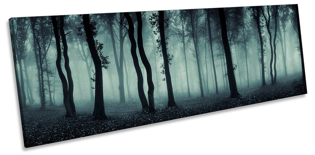 Dark Misty Forest Landscape