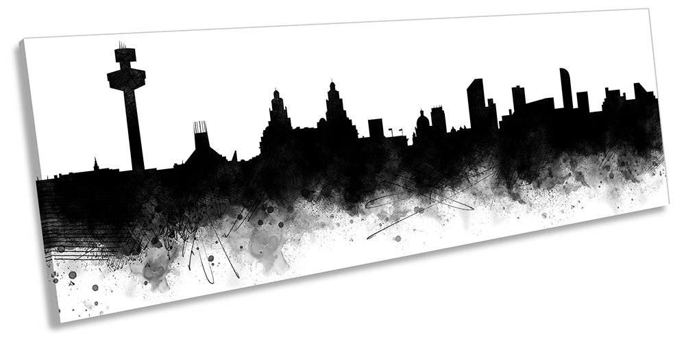 Liverpool Abstract City Skyline Black