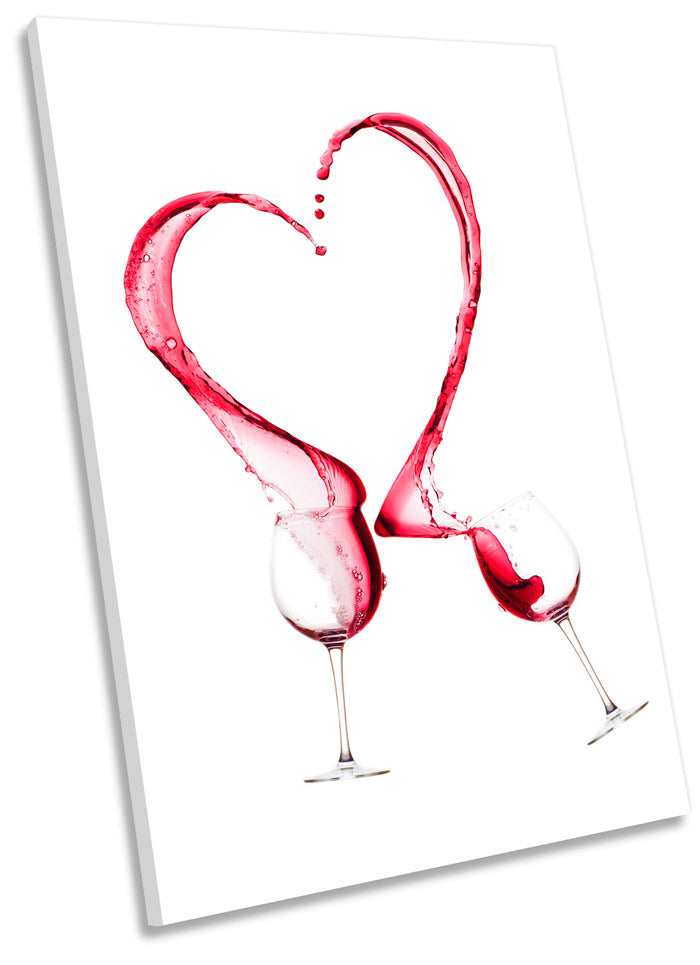 Wine Glass Red Heart Kitchen