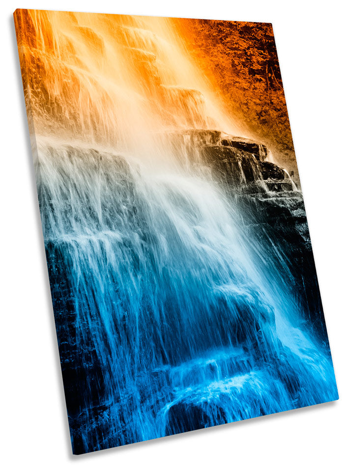 Mountain Sunset Waterfall