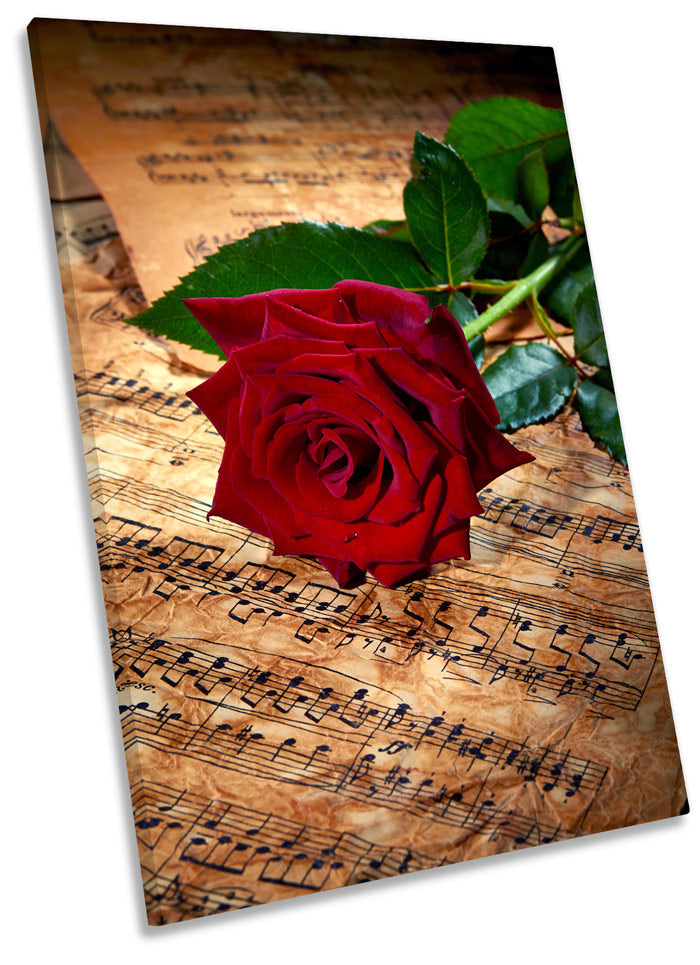 Rose Flower Vintage Music Sheet