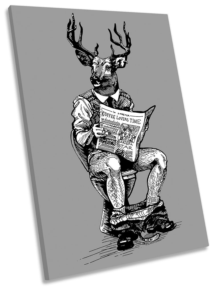 Stag Toilet Newspaper Grey