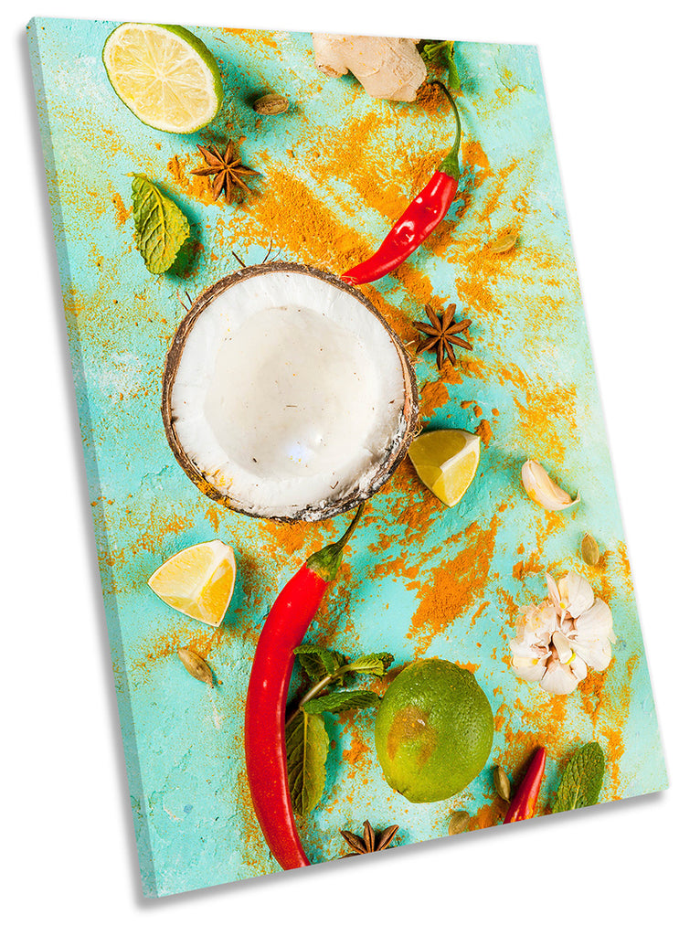 Chilli Coconut Spices Kitchen Turquoise