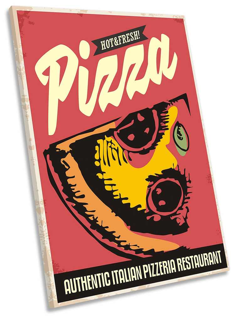 Fresh Pizza Kitchen Retro Red