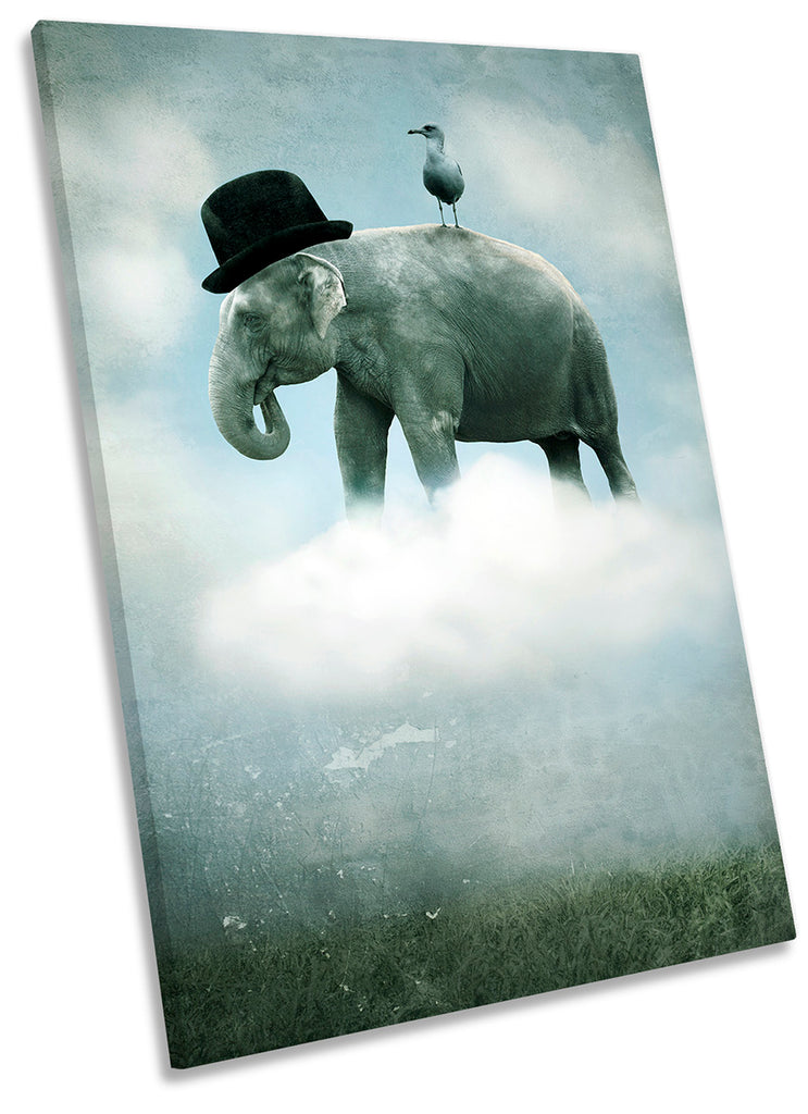 Elephant Top hat Surrealism Grey