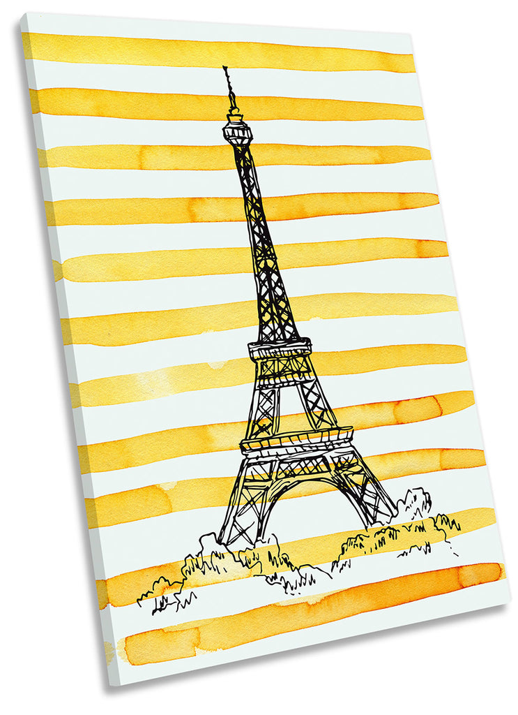 Eiffel Tower Stripes Orange