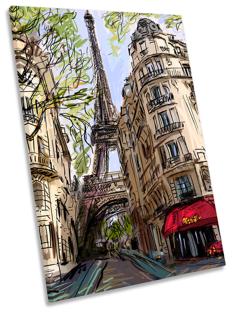 Eiffel Tower Street Paris Multi-Coloured