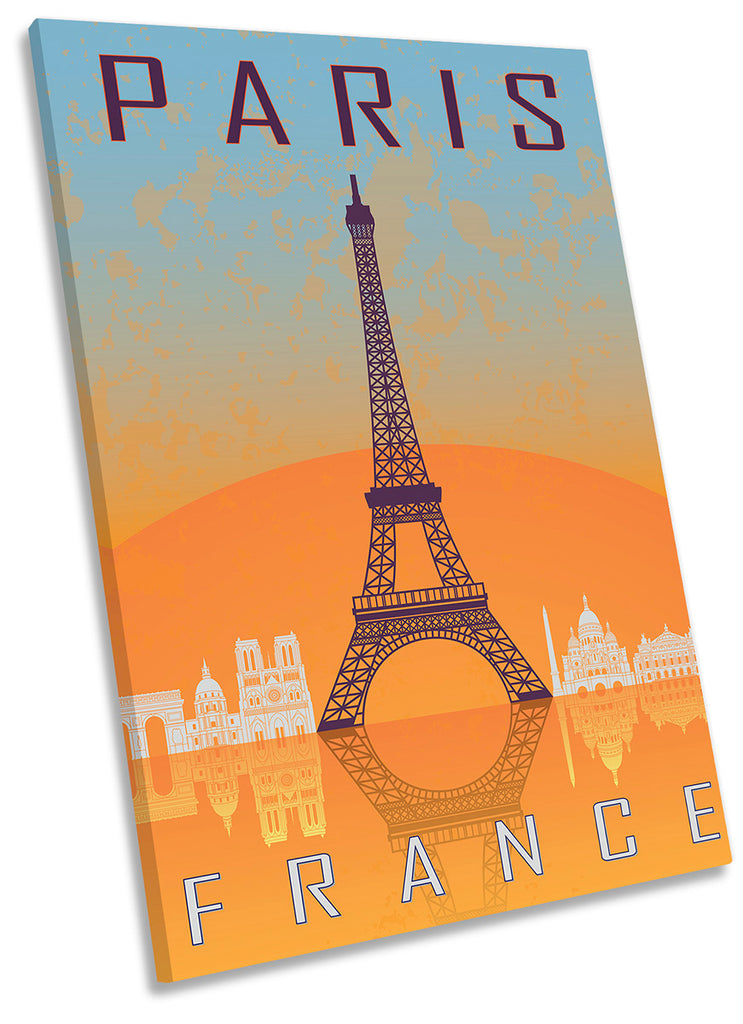 Paris Eiffel Tower Art Deco Orange