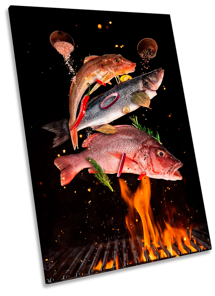 BBQ Fish Flame Grilled Multi-Coloured