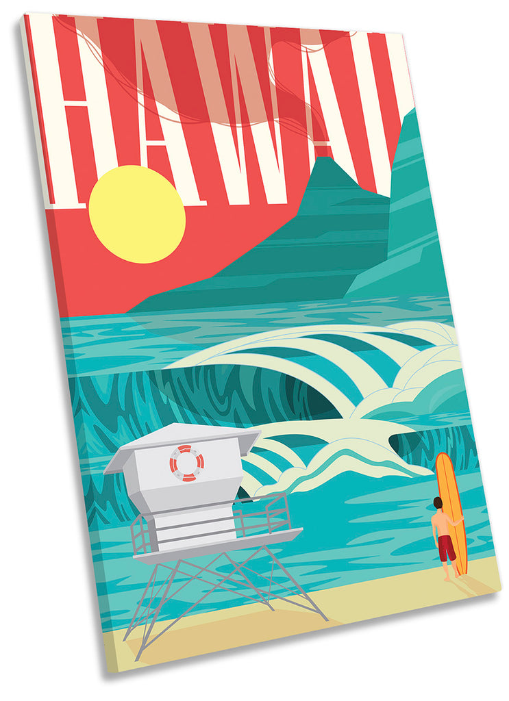 Hawai Art Deco Beach Travel Turquoise