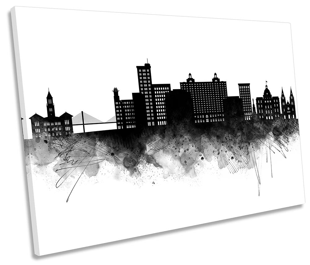 Savannah Abstract City Skyline Black