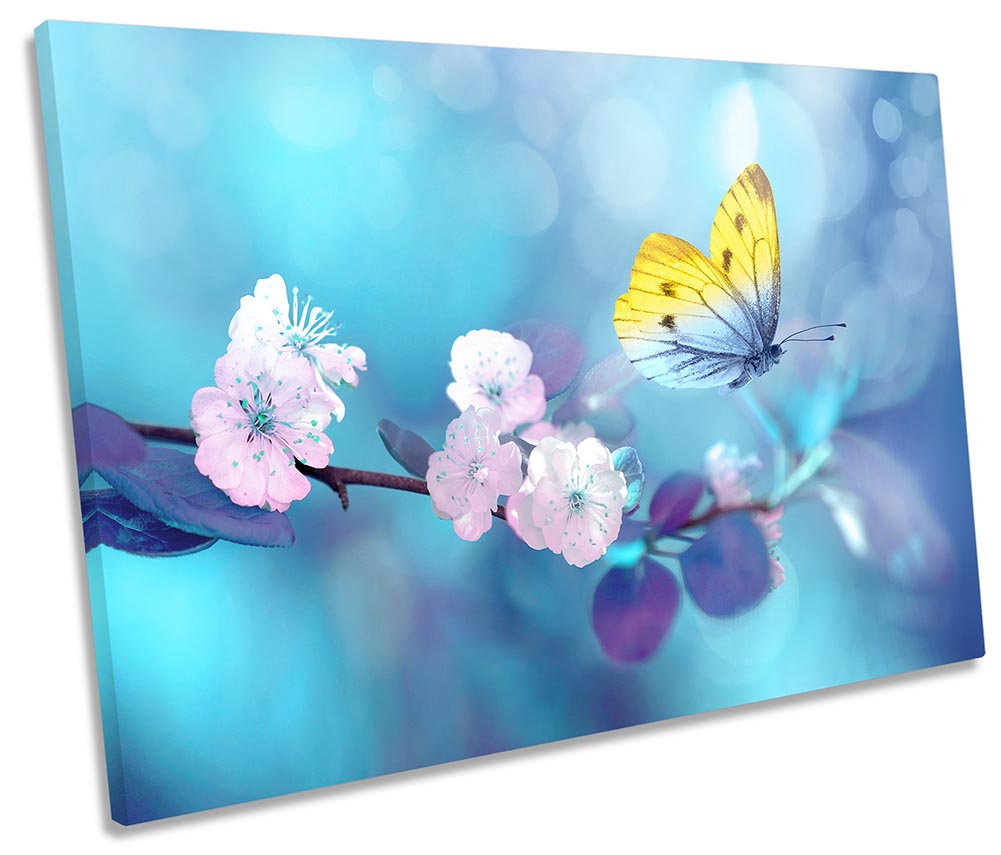 Beautiful Butterfly Flowers Floral Blue