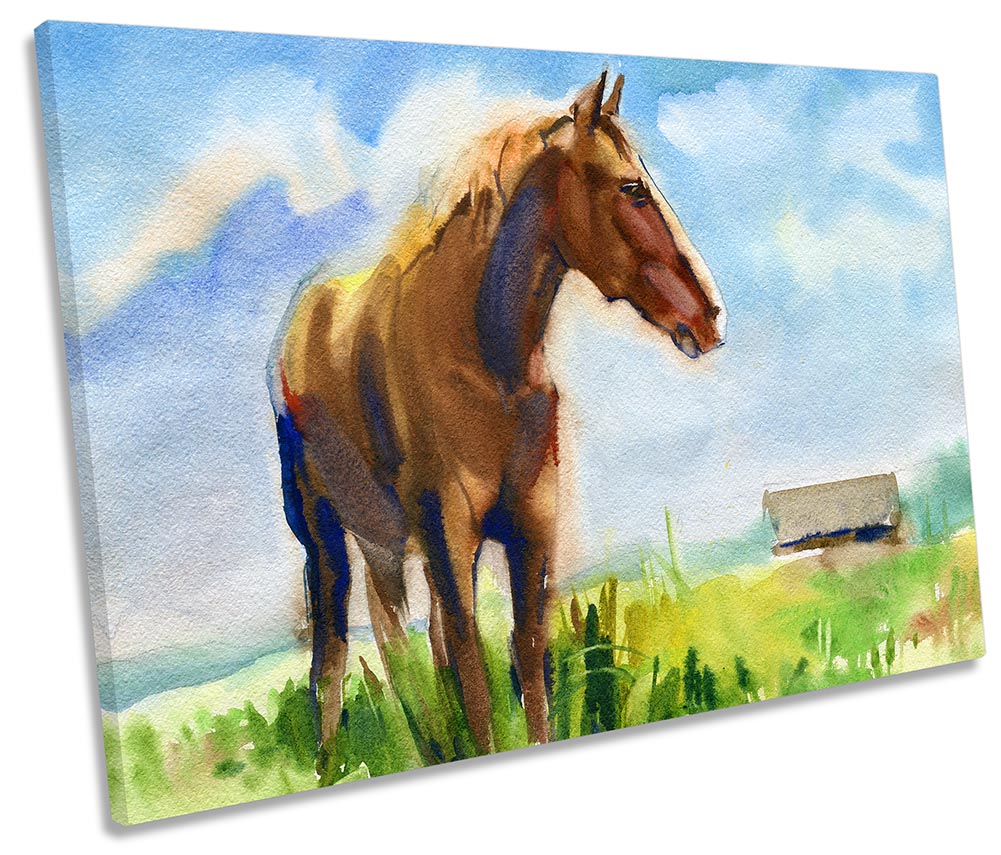 Horse Watercolours Repro