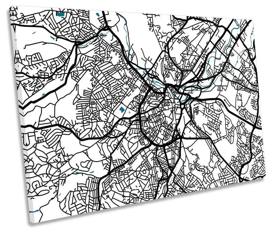 Sheffield Map City Minimalistic Modern