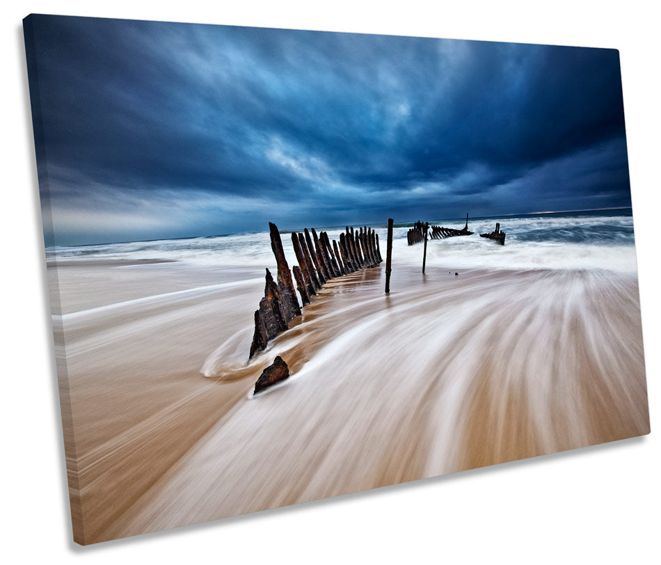 Beach Ship Wreck Seascape