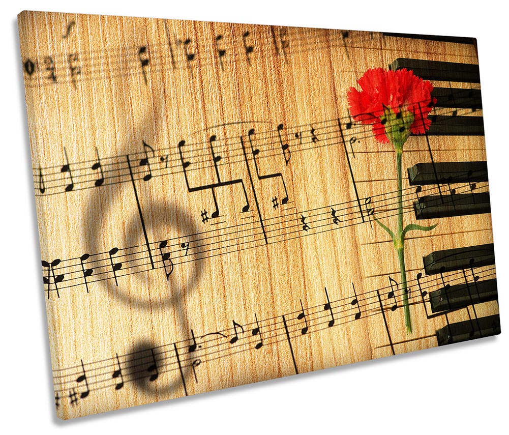 Vintage Music Note Sheet Brown