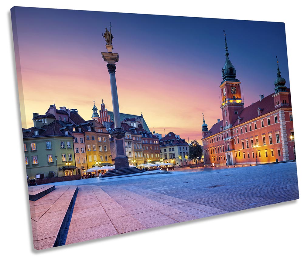 Old Town Warsaw Poland Pink