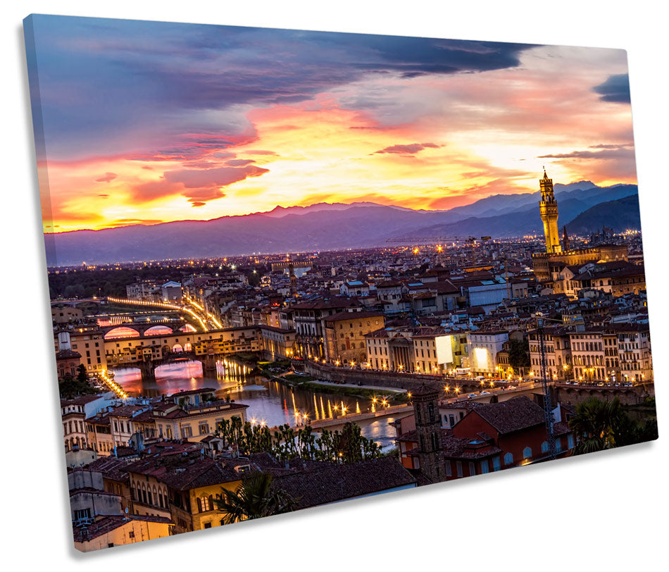 Florence City Sunset Italy