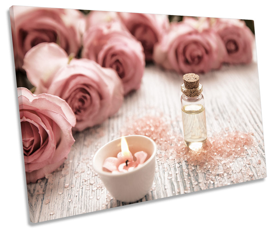 Pink Rose Candle Floral