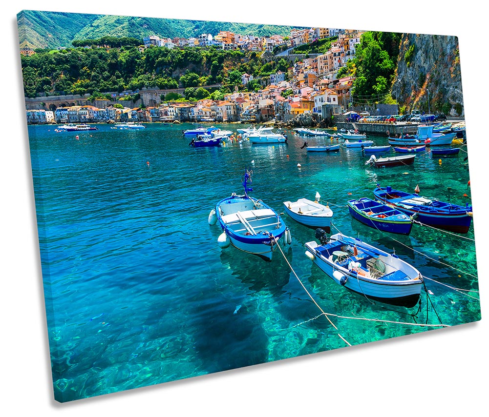 Calabria Scilla Harbour Italy Blue