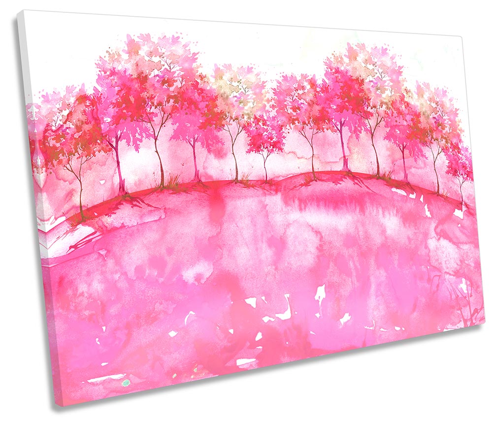 Pink Landscape Abstract Trees