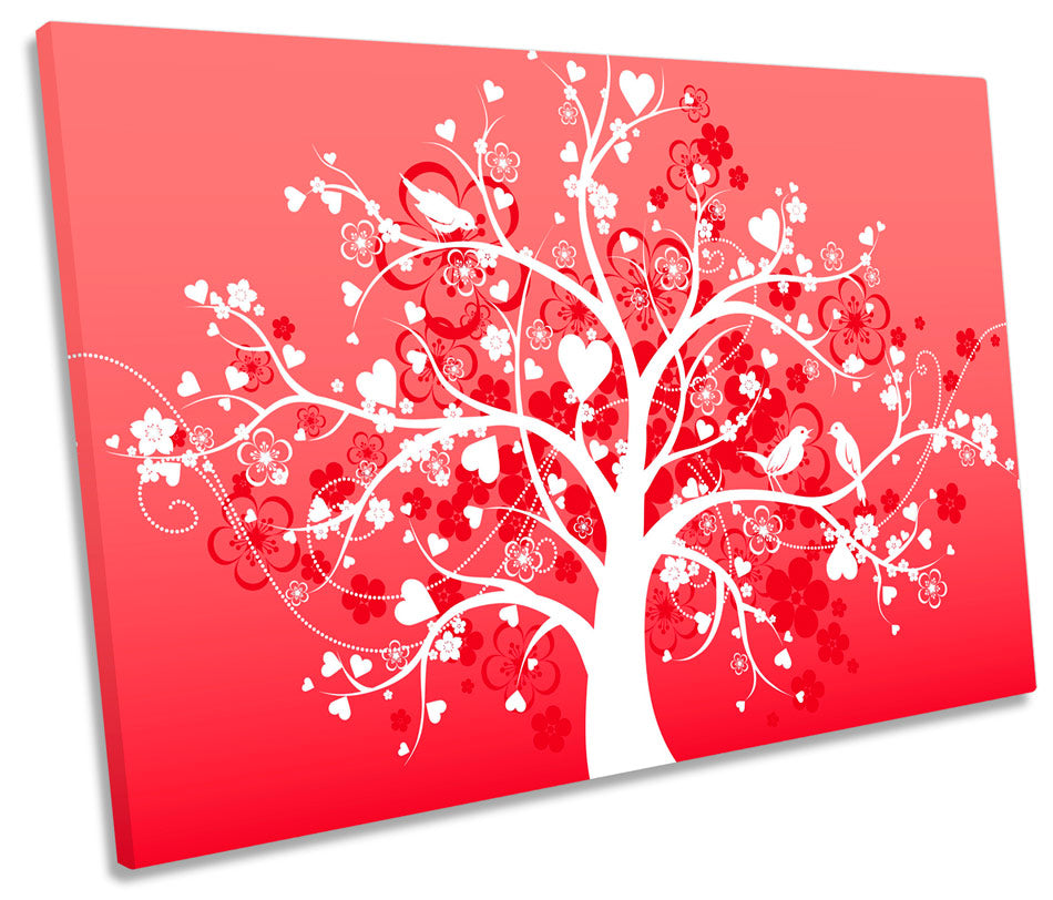 Floral Modern Tree Red