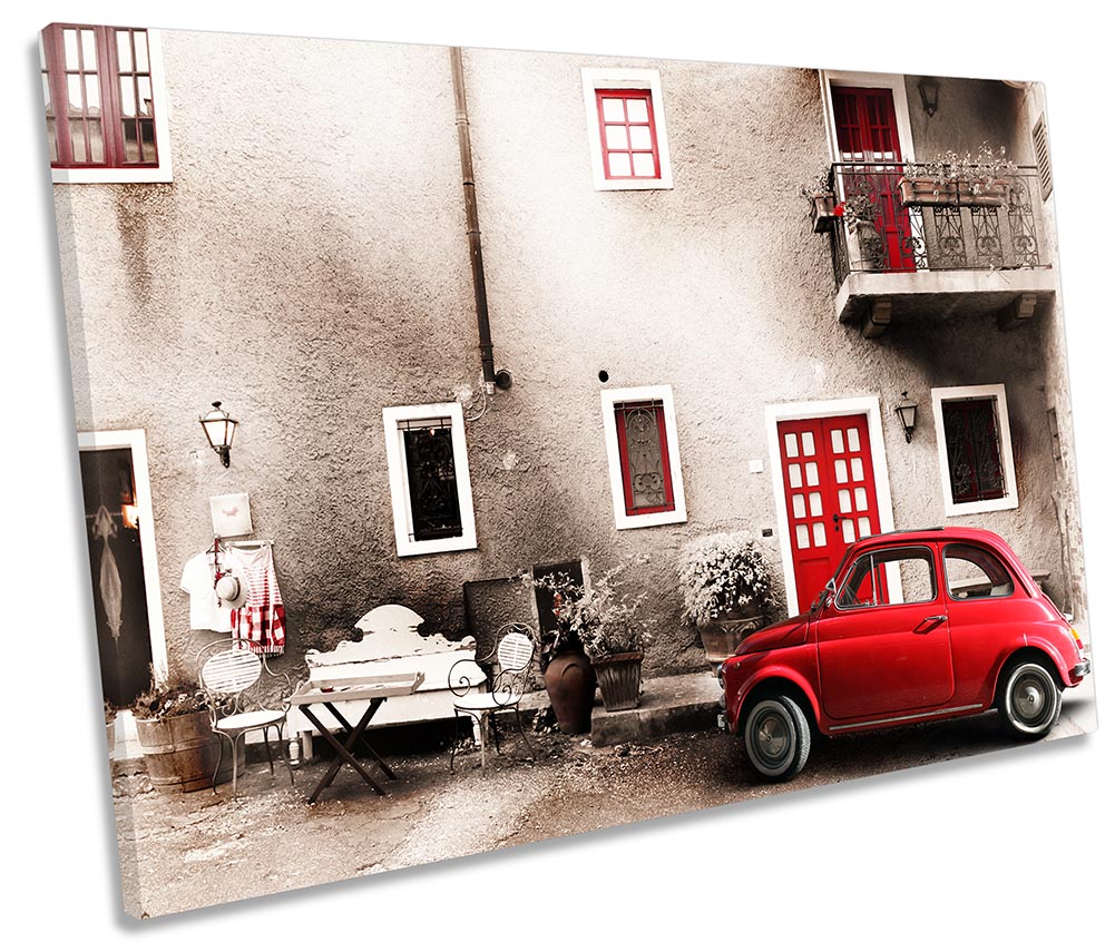 Red Car Italy Vintage