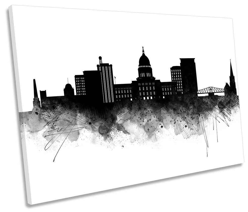 Madison Abstract City Skyline Black