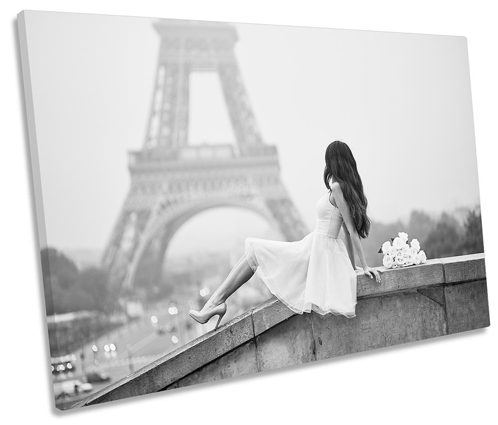 Fashion Woman Eiffel Tower Grey