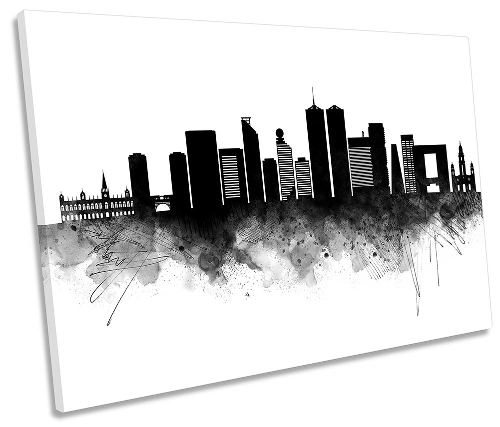 Caracas Abstract City Skyline Black