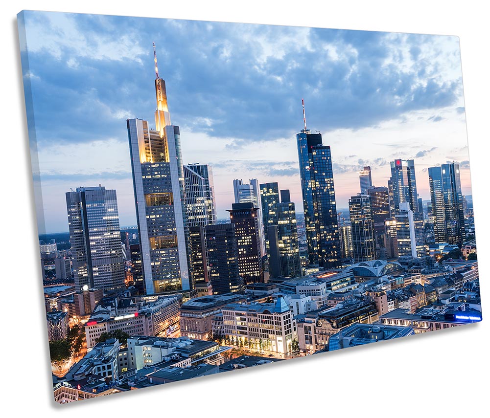 Frankfurt Cityscape Skyline Blue