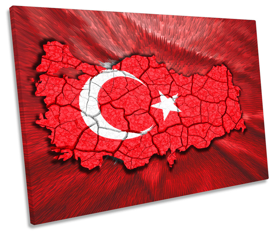 Map of Turkey Flag