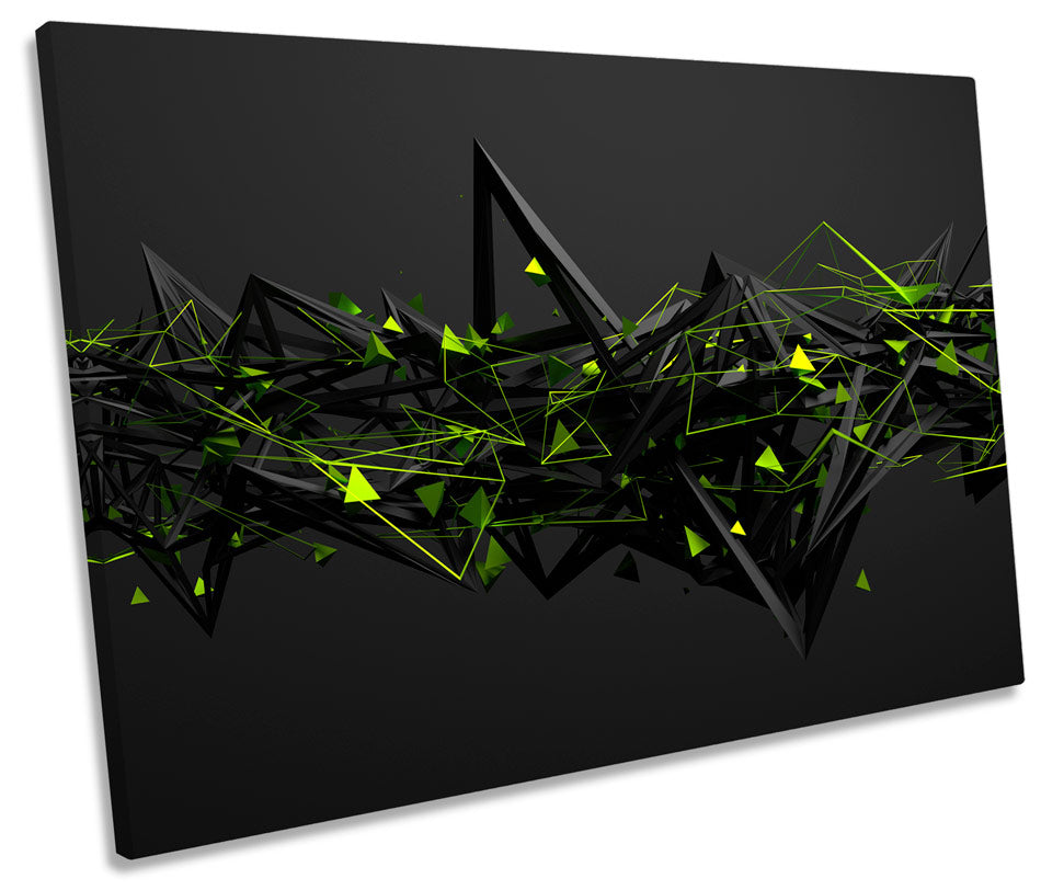 Abstract Black Design Green