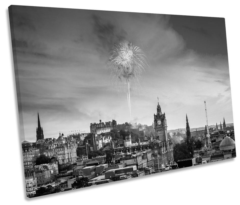 Edinburgh Fireworks City B&W