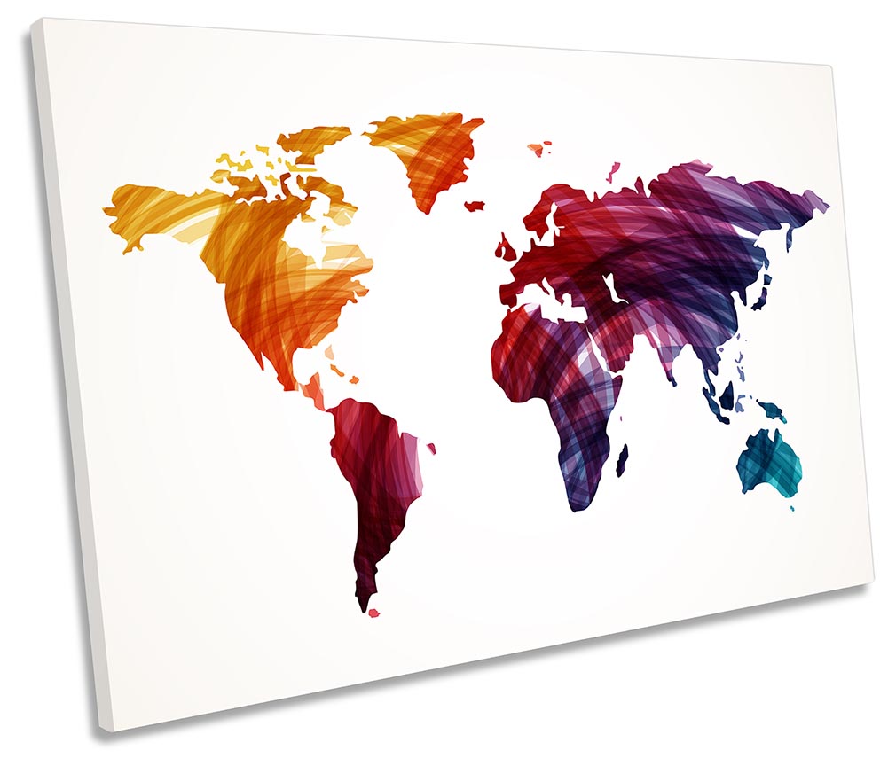 Map of the World Multi Colour