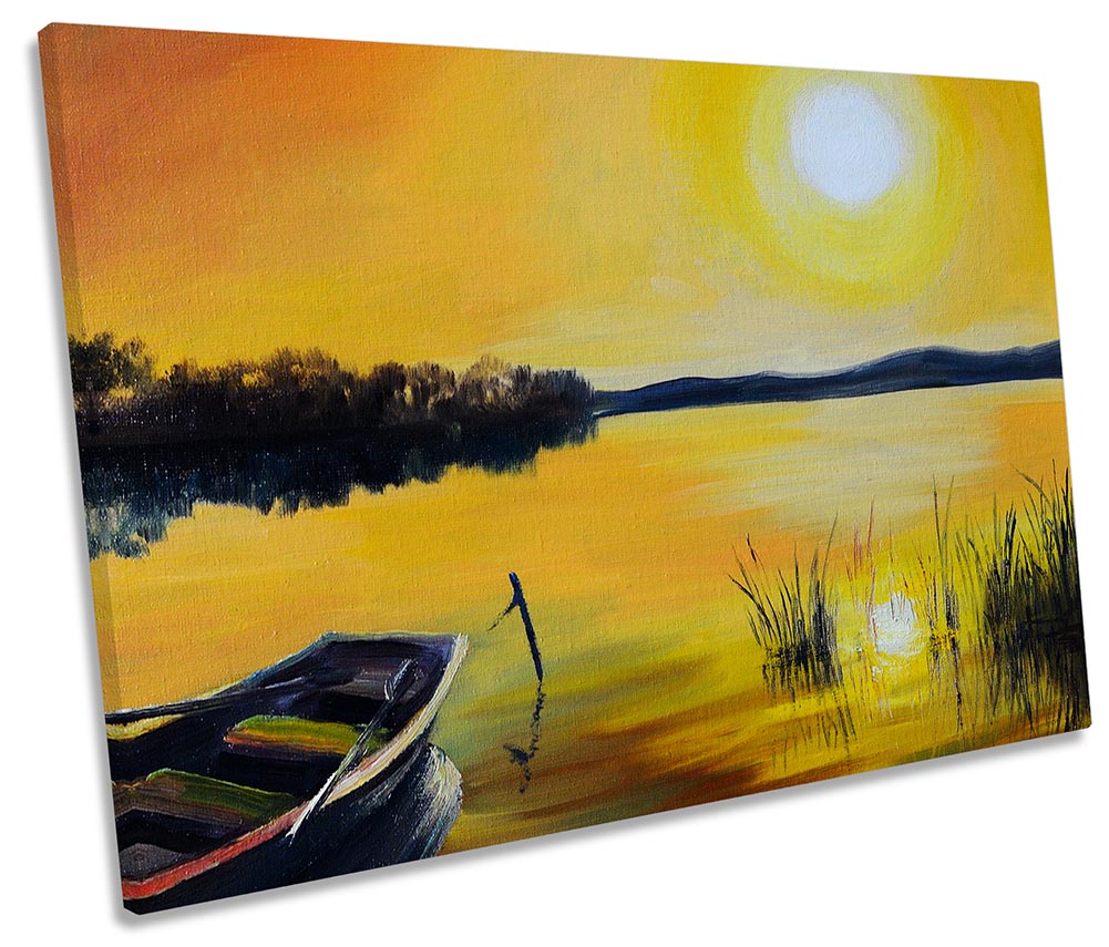 Yellow Lake Boat Landscape